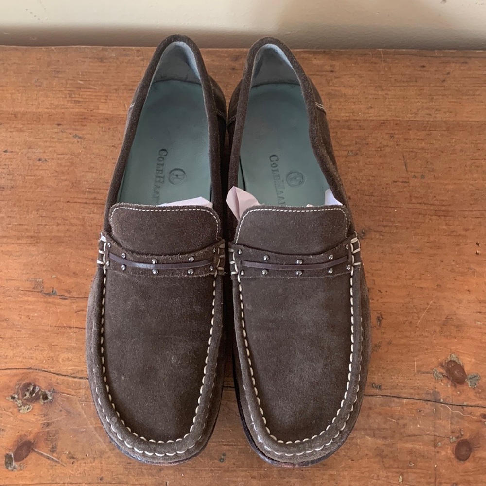 Cole Haan Edie Moc, Dk Choc Suede 8B